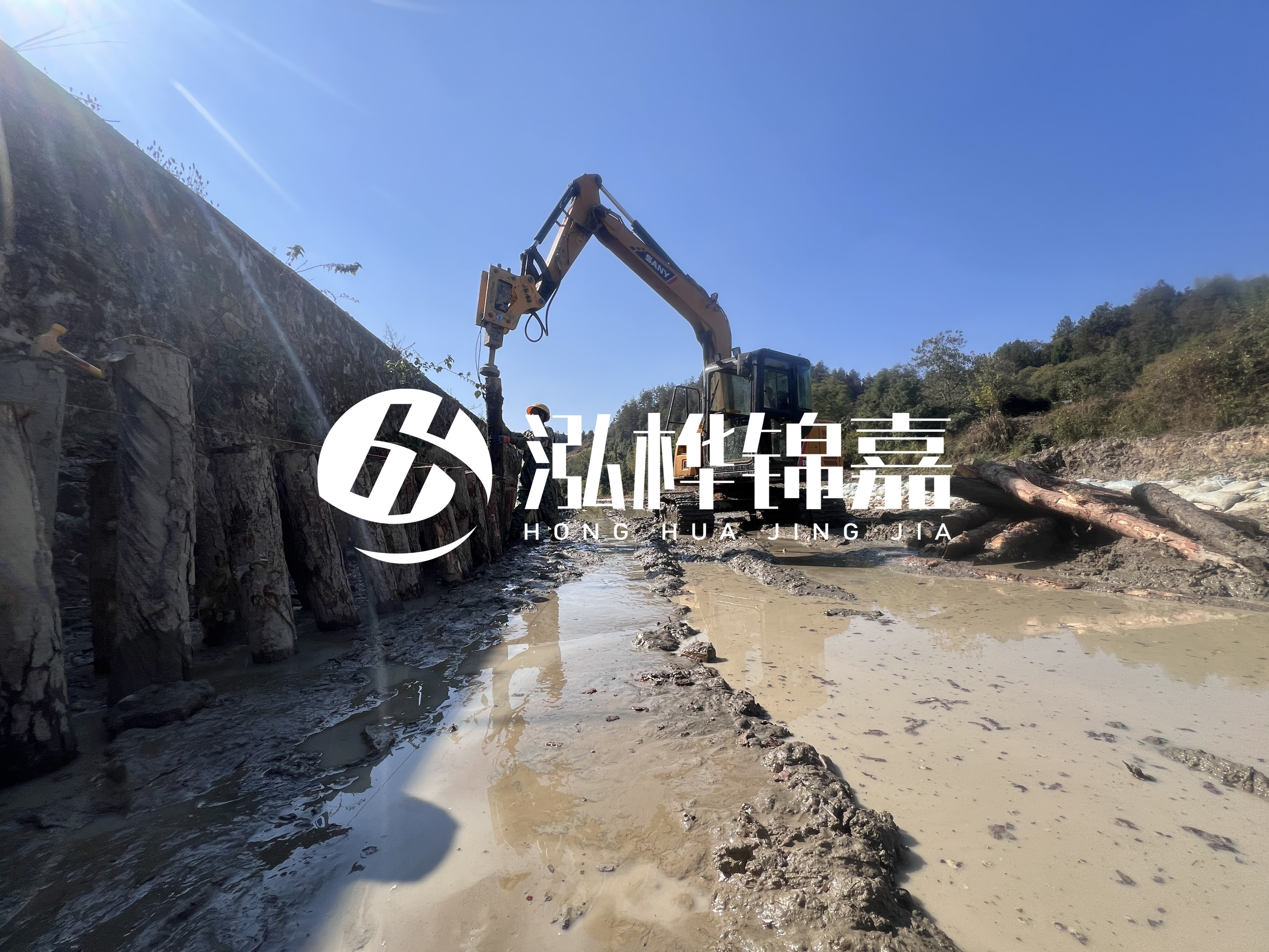 河里打樁起什么作用-河道里打木樁好還是水泥樁好？